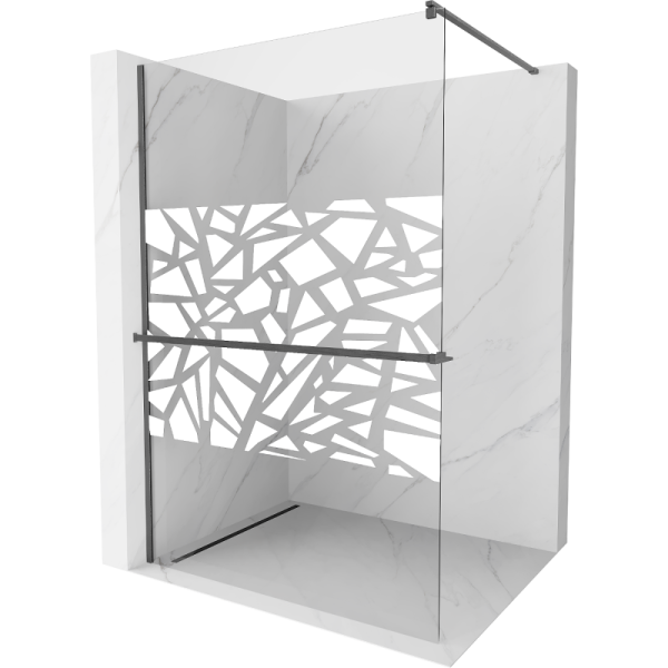 Ścianka prysznicowa z półką Walk-in Mexen Kioto+ 90 x 200 cm 505851