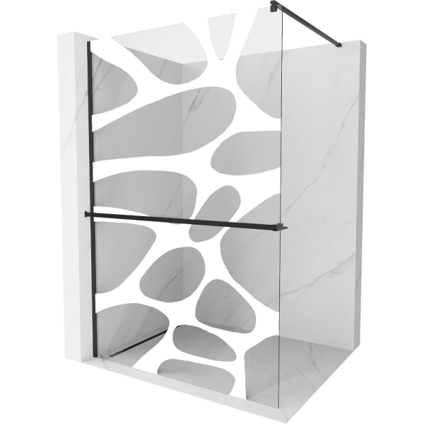Ścianka prysznicowa z półką Walk-in Mexen Kioto+ 90 x 200 cm 506733
