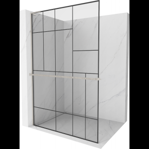 Ścianka prysznicowa z półką Walk-in Mexen Kioto+ L 100 x 200 cm 499036 Ścianka prysznicowa z półką Walk-in Mexen Kioto+ L 100 x 200 cm 499036