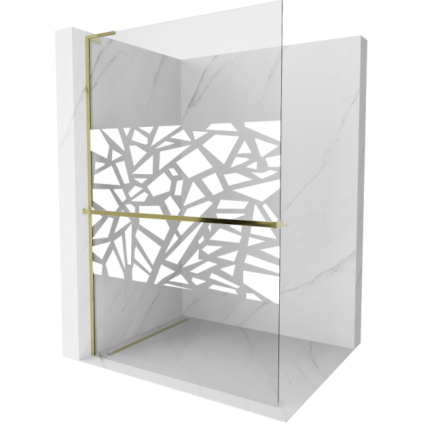 Ścianka prysznicowa z półką Walk-in Mexen Kioto+ L 110 x 200 cm 500765