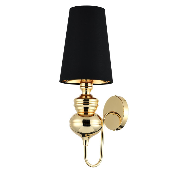 Ścienna lampa z abażurem Queen MB-8046-18 black gold Step 230773