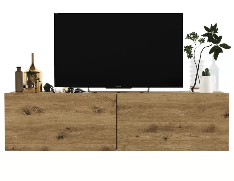 Ścienna szafka rtv dąb artisan - Jorix 524438