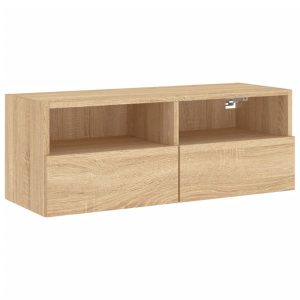 Ścienna szafka TV dąb sonoma 80x30x30 cm 857679