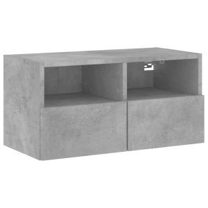 Ścienna szafka TV szarość betonu 60x30x30 cm 857675 Ścienna szafka TV szarość betonu 60x30x30 cm 857675