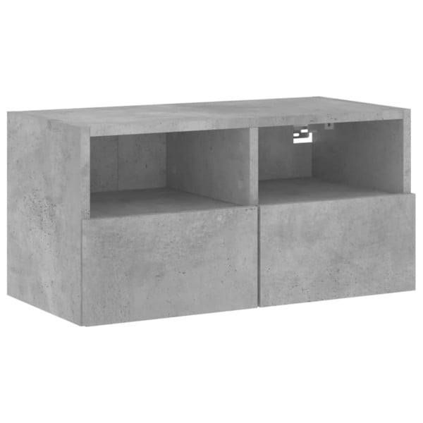 Ścienna szafka TV szarość betonu 60x30x30 cm 857675