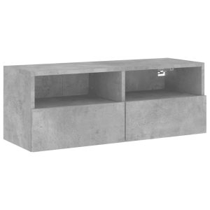 Ścienna szafka TV szarość betonu 80x30x30 cm 857691 Ścienna szafka TV szarość betonu 80x30x30 cm 857691