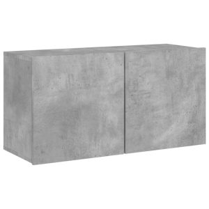 Ścienna szafka TV szarość betonu 80x30x41 cm 857617 Ścienna szafka TV szarość betonu 80x30x41 cm 857617