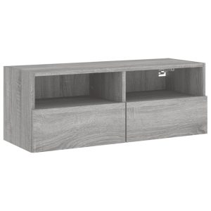 Ścienna szafka TV szary dąb sonoma 80x30x30 cm 857621 Ścienna szafka TV szary dąb sonoma 80x30x30 cm 857621
