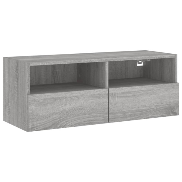Ścienna szafka TV szary dąb sonoma 80x30x30 cm 857621