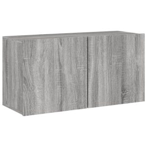 Ścienna szafka TV szary dąb sonoma 80x30x41 cm 857667 Ścienna szafka TV szary dąb sonoma 80x30x41 cm 857667
