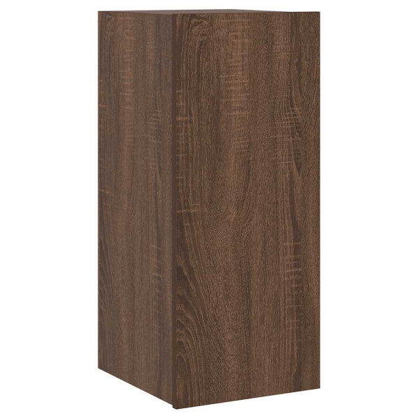 Ścienna szafka TV z LED brązowy dąb 30.5x35x70 cm 866673