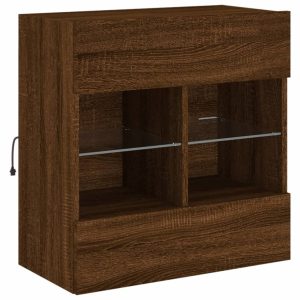 Ścienna szafka TV z LED brązowy dąb 58.5x30x60.5 cm 867321 Ścienna szafka TV z LED brązowy dąb 58.5x30x60.5 cm 867321