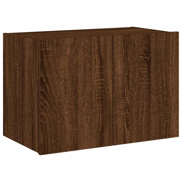 Ścienna szafka TV z LED brązowy dąb 60x35x41 cm 866660