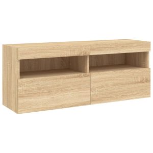 Ścienna szafka TV z LED dąb sonoma 100x30x40 cm 866559 Ścienna szafka TV z LED dąb sonoma 100x30x40 cm 866559