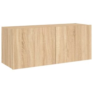 Ścienna szafka TV z LED dąb sonoma 100x35x41 cm 866675 Ścienna szafka TV z LED dąb sonoma 100x35x41 cm 866675