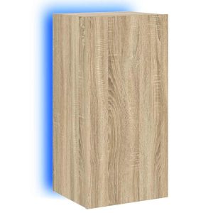 Ścienna szafka TV z LED dąb sonoma 40.5x35x80 cm 866663 Ścienna szafka TV z LED dąb sonoma 40.5x35x80 cm 866663