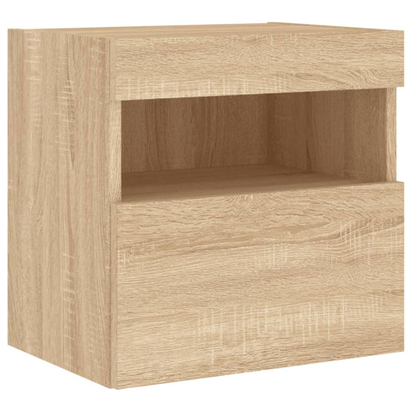 Ścienna szafka TV z LED dąb sonoma 40x30x40 cm 866563