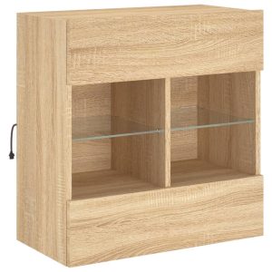 Ścienna szafka TV z LED dąb sonoma 58.5x30x60.5 cm 867346 Ścienna szafka TV z LED dąb sonoma 58.5x30x60.5 cm 867346