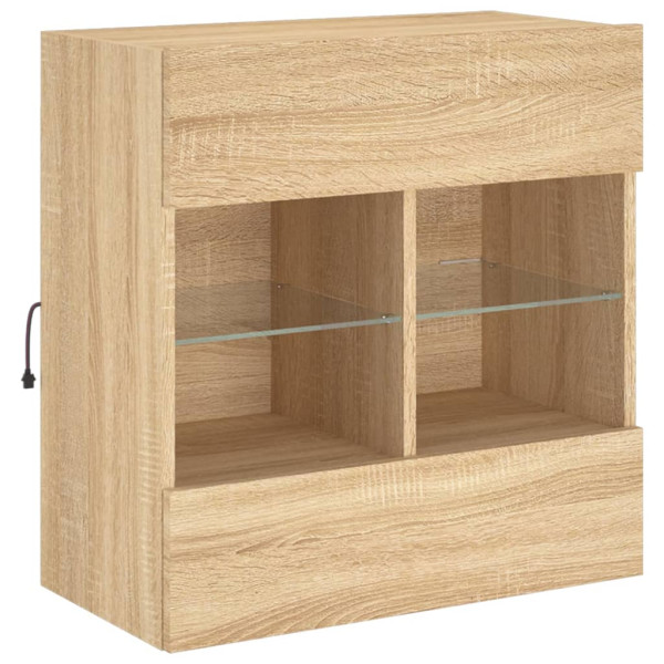 Ścienna szafka TV z LED dąb sonoma 58.5x30x60.5 cm 867346