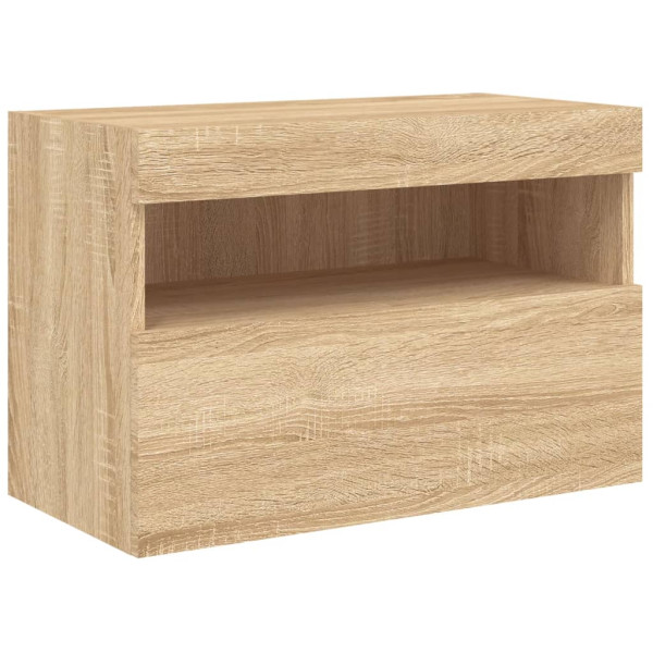 Ścienna szafka TV z LED dąb sonoma 60x30x40 cm 866592
