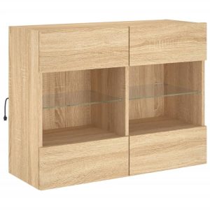Ścienna szafka TV z LED dąb sonoma 78.5x30x60.5 cm 867376 Ścienna szafka TV z LED dąb sonoma 78.5x30x60.5 cm 867376
