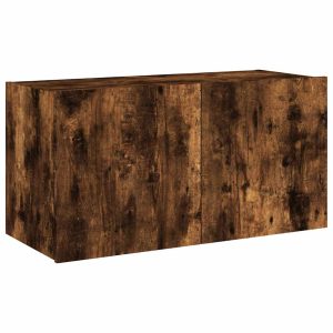 Ścienna szafka TV z LED przydymiony dąb 80x35x41 cm 866665 Ścienna szafka TV z LED przydymiony dąb 80x35x41 cm 866665
