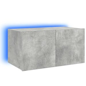 Ścienna szafka TV z LED szarość betonu 60x35x31 cm 866649 Ścienna szafka TV z LED szarość betonu 60x35x31 cm 866649