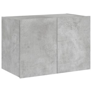 Ścienna szafka TV z LED szarość betonu 60x35x41 cm 866676