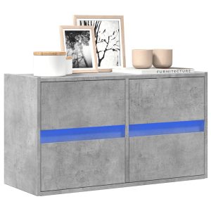 Ścienna szafka TV z LED szarość betonu 80x31x45 cm 867993 Ścienna szafka TV z LED szarość betonu 80x31x45 cm 867993
