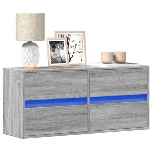 Ścienna szafka TV z LED szary dąb sonoma 100x31x45 cm 867810 Ścienna szafka TV z LED szary dąb sonoma 100x31x45 cm 867810