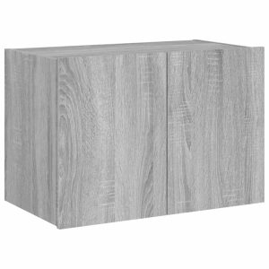 Ścienna szafka TV z LED szary dąb sonoma 60x35x41 cm 866671