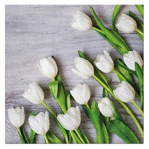 Serwetki White Tulips 20 szt. 33×33 cm 31704