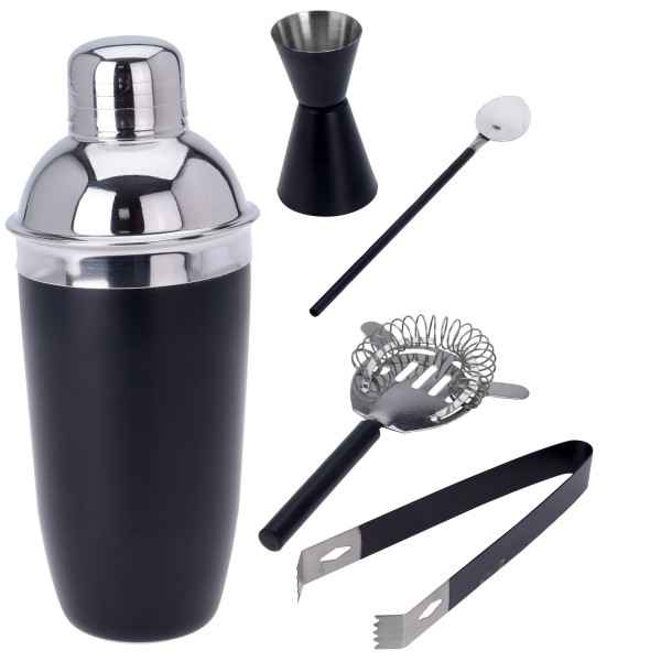 Shaker barmański z akcesoriami, 5 elementów 656753