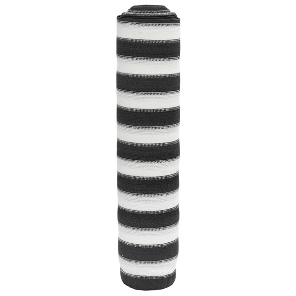 Siatka Cieniująca Parawan Na Ogrodzenie Antracyt-Biel 1,5x10 m 150 g/m² 952551