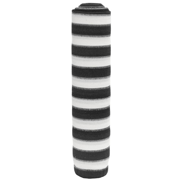 Siatka Cieniująca Parawan Na Ogrodzenie Antracyt-Biel 1,5x50 m 150 g/m² 952386