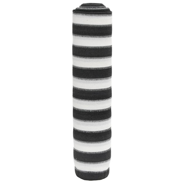 Siatka Cieniująca Parawan Na Ogrodzenie Antracyt-Biel 1,5x50 m 195 g/m² 952511