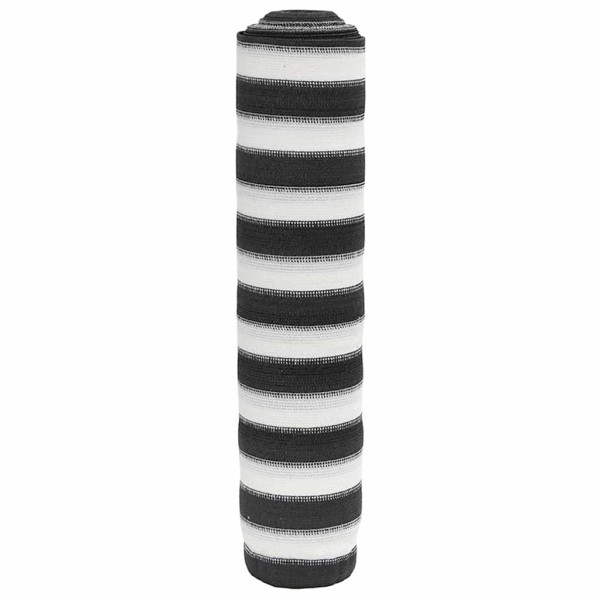 Siatka Cieniująca Parawan Na Ogrodzenie Antracyt-Biel 2x25 m HDPE 150 g/m² 952550