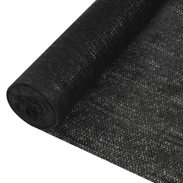 Siatka Cieniująca Parawan Na Ogrodzenie Czarna 1,2x10 m HDPE 195 g/m² 952432