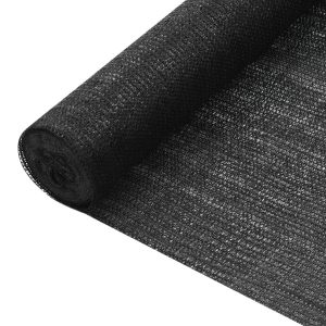 Siatka Cieniująca Parawan Na Ogrodzenie Czarna 1,8×50 m HDPE 75 g/m² 952486 Siatka Cieniująca Parawan Na Ogrodzenie Czarna 1,8×50 m HDPE 75 g/m² 952486