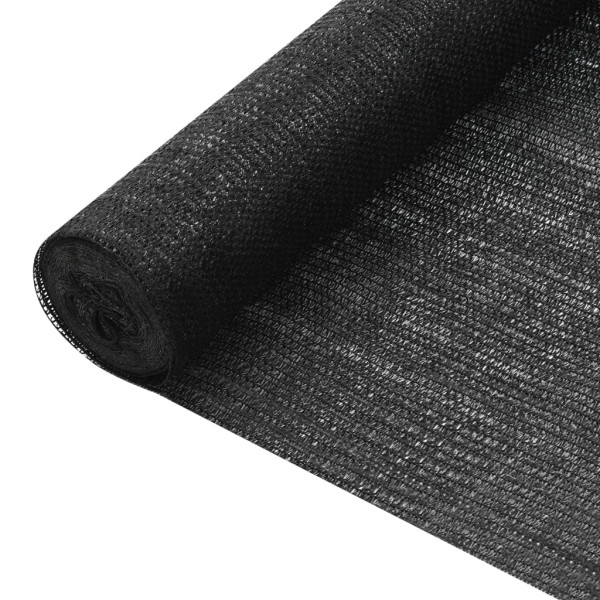 Siatka Cieniująca Parawan Na Ogrodzenie Czarna 1,8x50 m HDPE 75 g/m² 952486