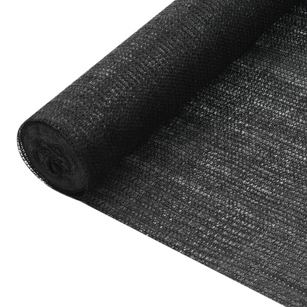 Siatka Cieniująca Parawan Na Ogrodzenie Czarna 2x10 m HDPE 75 g/m² 952469