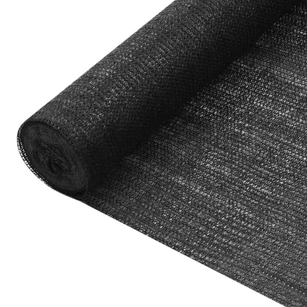 Siatka Cieniująca Parawan Na Ogrodzenie Czarna 3,6x50 m HDPE 75 g/m² 952420