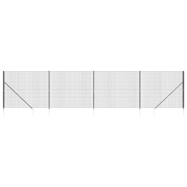 Siatka Ogrodzeniowa Ogrodzenie W Rolce Stal PVC 1,4x10 m Grafitowy 880506