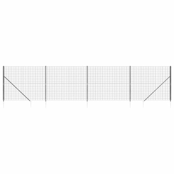 Siatka Ogrodzeniowa Ogrodzenie W Rolce Stal PVC 1,4x10 m Grafitowy 882241