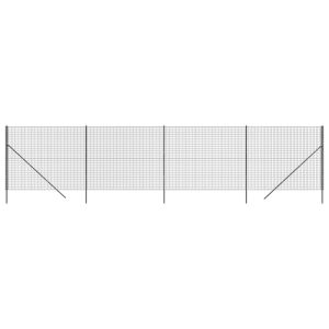 Siatka Ogrodzeniowa Ogrodzenie W Rolce Stal PVC 1,8×10 m Grafitowy 880523 Siatka Ogrodzeniowa Ogrodzenie W Rolce Stal PVC 1,8×10 m Grafitowy 880523