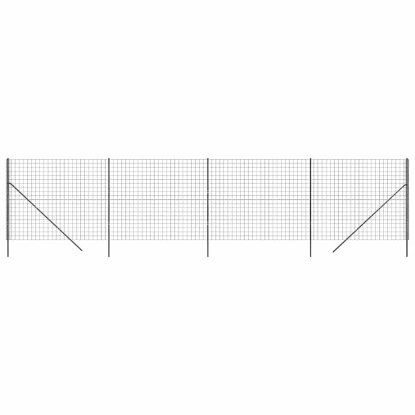 Siatka Ogrodzeniowa Ogrodzenie W Rolce Stal PVC 2,2x10 m Grafitowy 880551