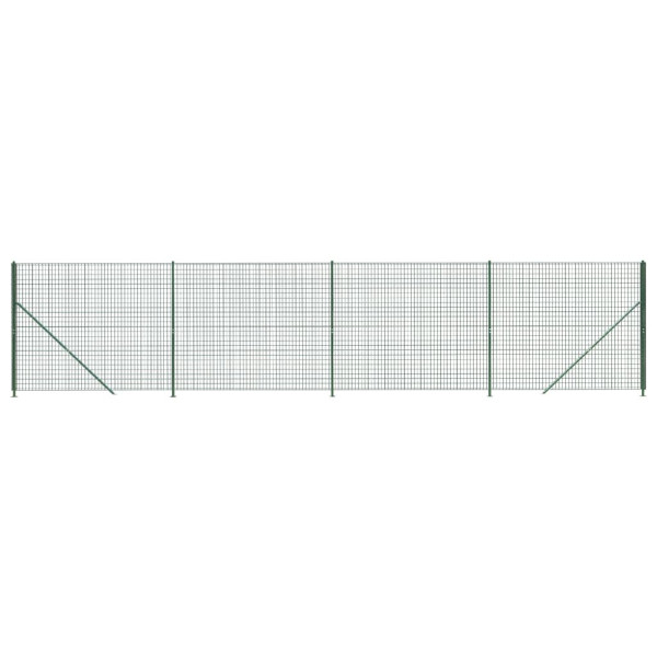 Siatka Ogrodzeniowa Ogrodzenie W Rolce Stal PVC 2,2x10 m Zielony 880552