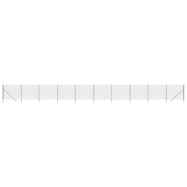 Siatka Ogrodzeniowa Ogrodzenie W Rolce Stal PVC 2,2x25 m Grafitowy 880561