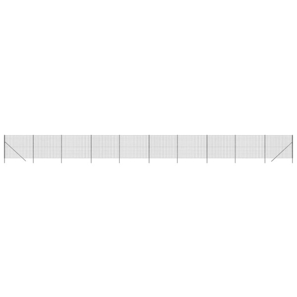 Siatka Ogrodzeniowa Ogrodzenie W Rolce Stal PVC 2x25 m Grafitowy 880557