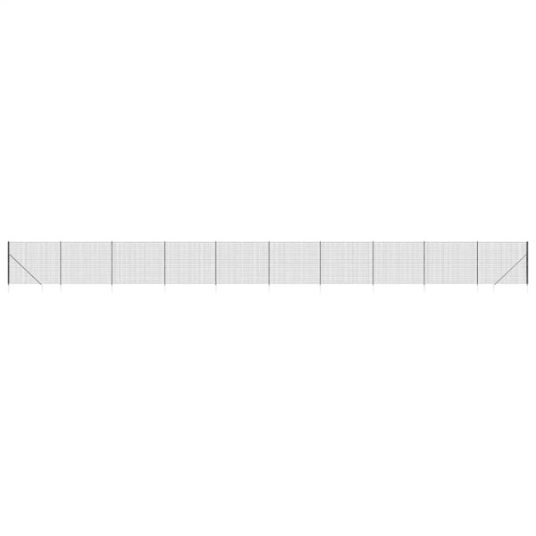 Siatka Ogrodzeniowa Ogrodzenie W Rolce Stal PVC 2x25 m Grafitowy 882212